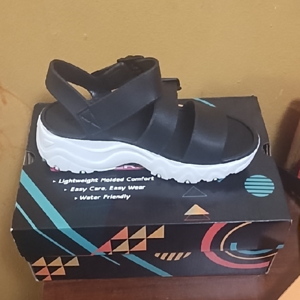 Skechers Black and White Women's Sandals